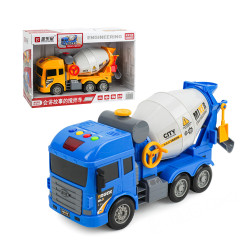 1:18 聲光摩輪水泥車攪拌車(可旋轉攪拌)(燈光音效/音樂/說故事)(5853)