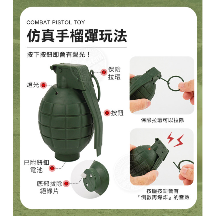 兒童聲光手槍+音效手榴彈(ST2300)