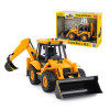 1:18 聲光摩輪雙頭式推土機+挖土機(燈光音效/音樂/說故事)(5873)