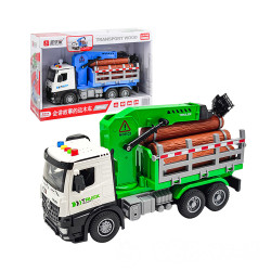 1:18 聲光摩輪木材運輸車(吊臂可申縮轉動)(燈光音效/音樂/說故事)(5874)