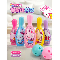 粉紅兔保齡球遊戲(6瓶+2球+1公仔)(授權57022)