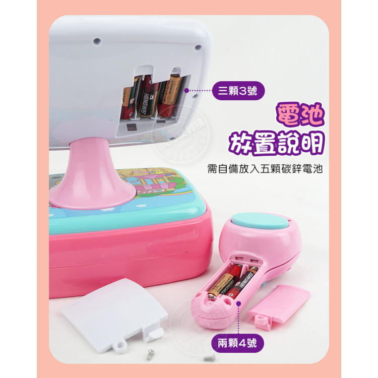 粉紅兔大台超市收銀機家家酒(有計算機功能+條碼槍)(附粉紅兔大公仔)(授權21601)