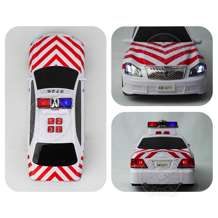 1:18 台灣配音紅白國道警車(可錄音+警車音效+音樂+車燈亮)(摩輪手推超會跑)(8711)