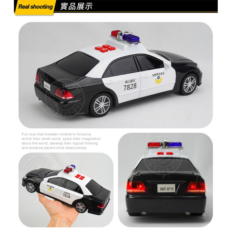 1:18 台灣配音110警車(警車音效+音樂+車燈亮)(摩輪手推超會跑)(8710)