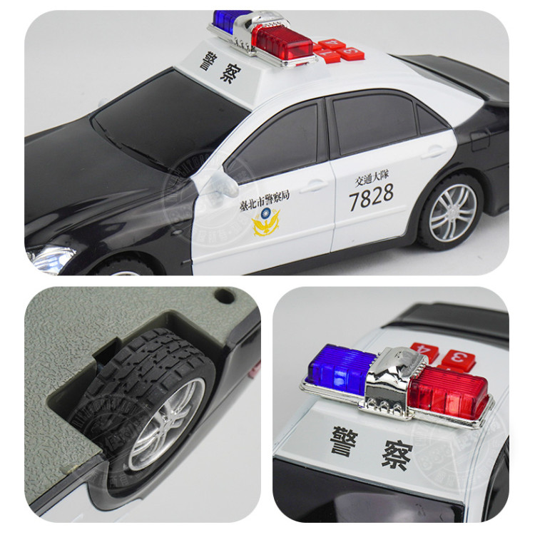 1:18 台灣配音110警車(警車音效+音樂+車燈亮)(摩輪手推超會跑)(8710)