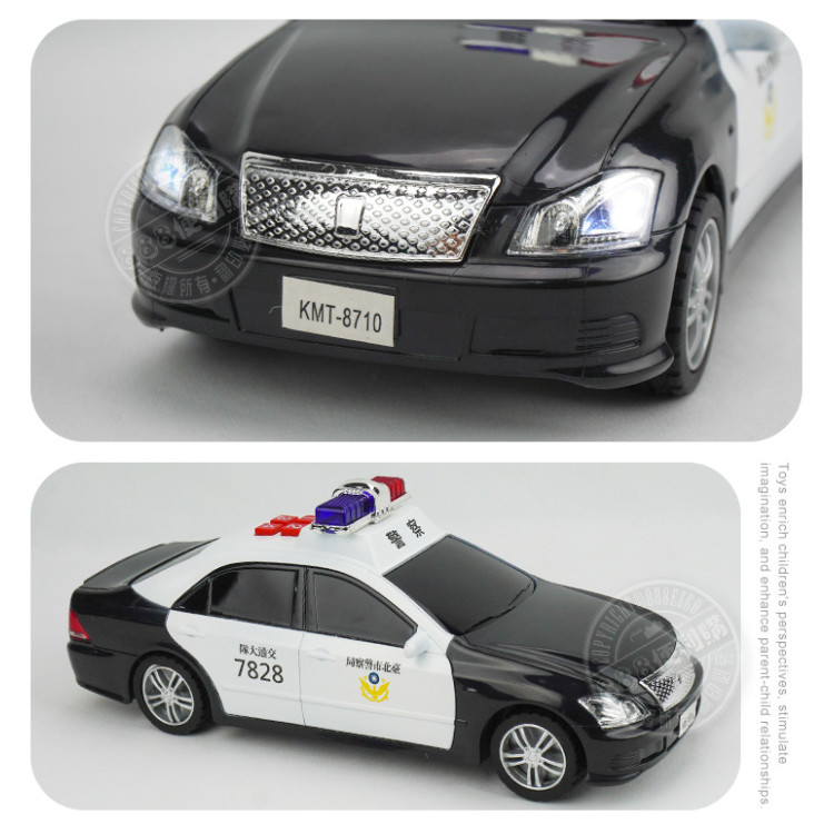 1:18 台灣配音110警車(警車音效+音樂+車燈亮)(摩輪手推超會跑)(8710)