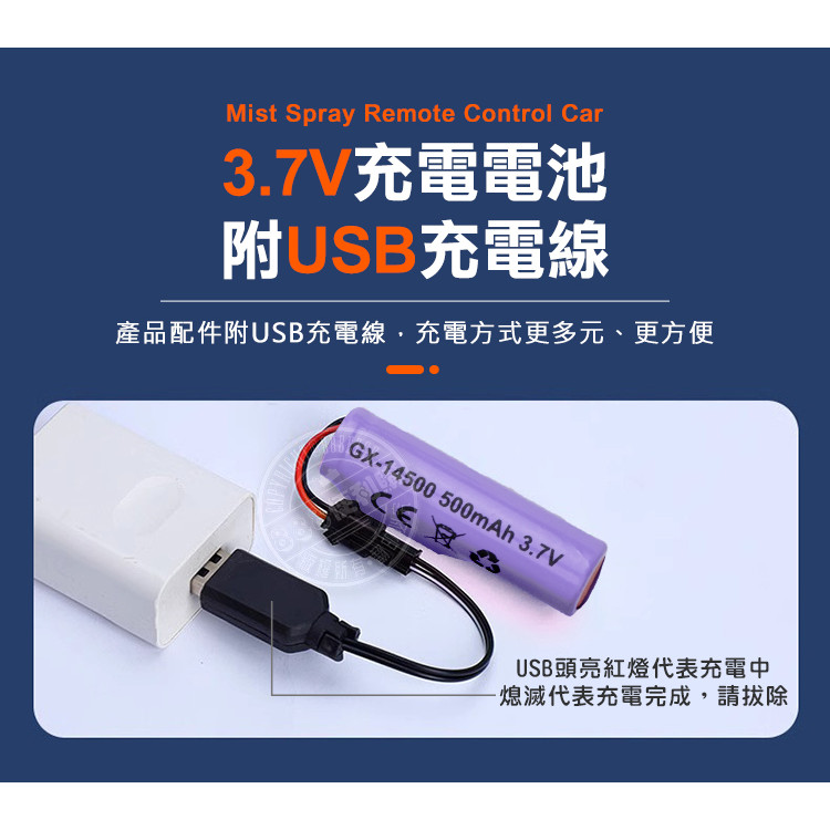 1:16 麥克納姆輪噴霧排氣遙控賽車(2.4G充電電池/可側飄360度轉)(112430)