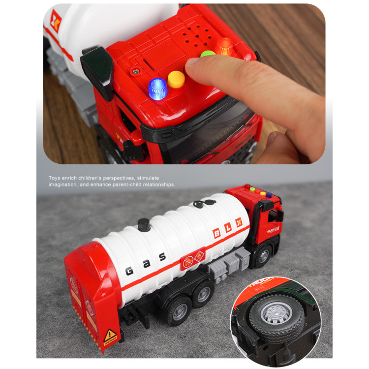 1:18 聲光摩輪工程油罐車(車門可開/可裝水噴水/燈光音效/音樂/說故事)(5899)