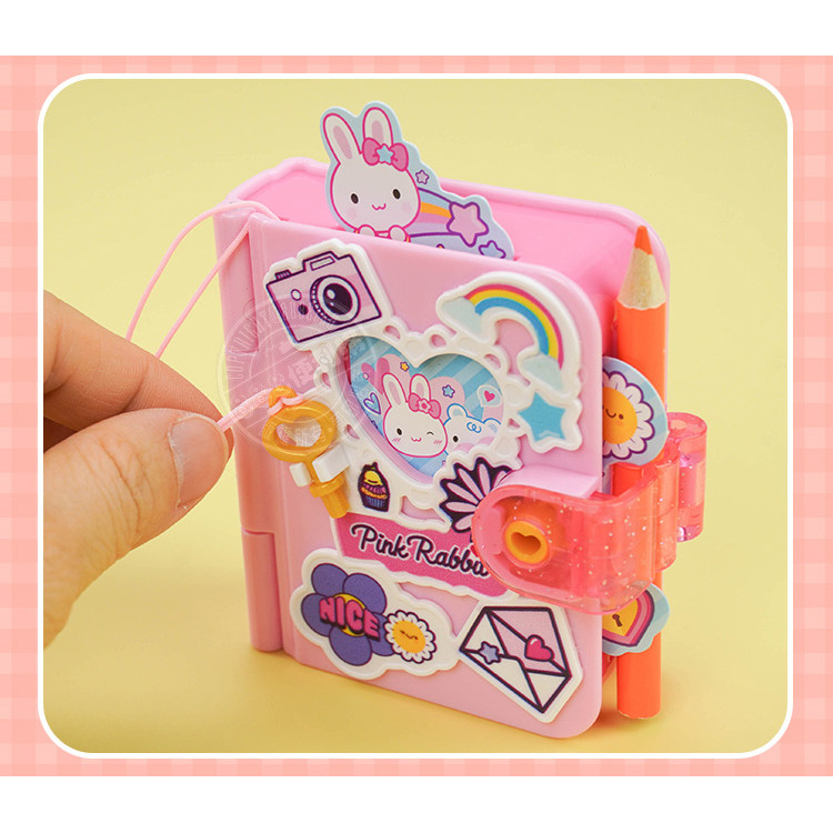 粉紅兔我的秘密日記本(鑰匙上鎖+驚喜小道具)(授權37035)