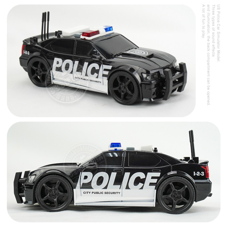 1:20 聲光摩輪警車(美國警車)(慣性推動超會跑)(500A)