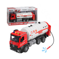 1:18 聲光摩輪工程油罐車(車門可開/可裝水噴水/燈光音效/音樂/說故事)(5899)