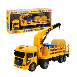 1:18 聲光摩輪物資運輸吊車(吊臂360度轉可伸縮/側欄可放/燈光音效/音樂/說故事)(5923) (無法超商取貨)