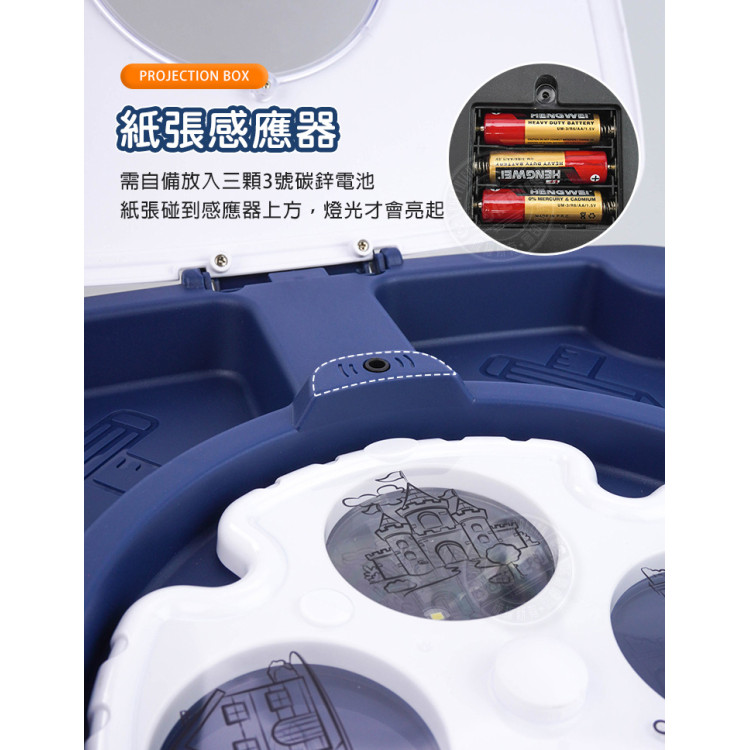 628127畫畫彩繪投影學習桌(投影卡+彩色筆)