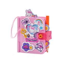 粉紅兔我的秘密日記本(鑰匙上鎖+驚喜小道具)(授權37035)