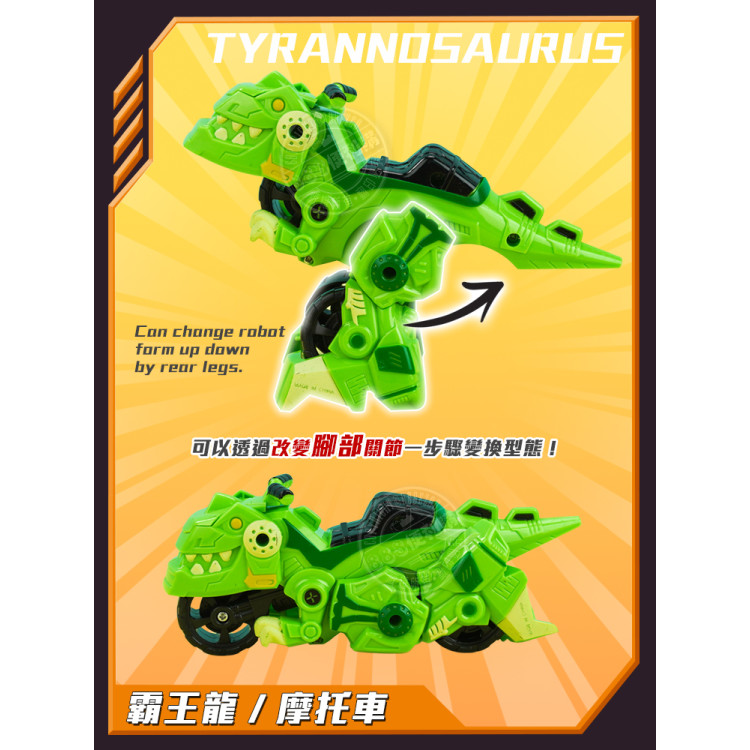 3入恐龍變體機器人(1～2步驟快速變形／適合幼兒)(16838)