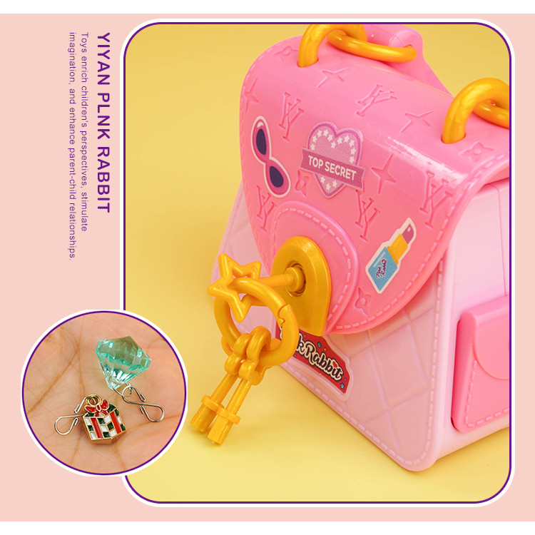 粉紅兔我的秘密手提包家家酒(附鑰匙上鎖+裝飾小配件)(小秘密鎖起來吧)(授權37036)