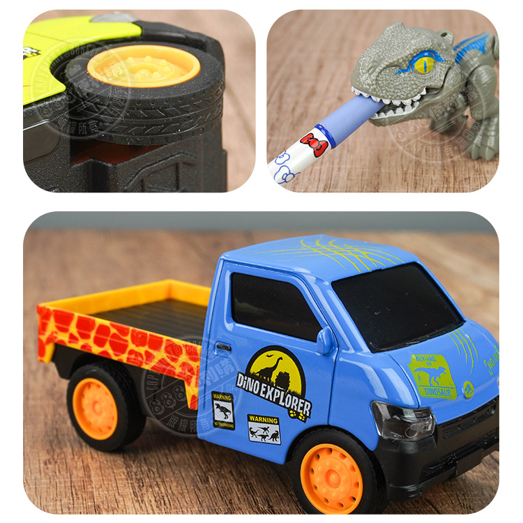 載卡多合金小貨車(迴力車/附咬手指小恐龍)