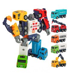 5合1DIY拆裝工程車組(可大合體變機器人)(290)