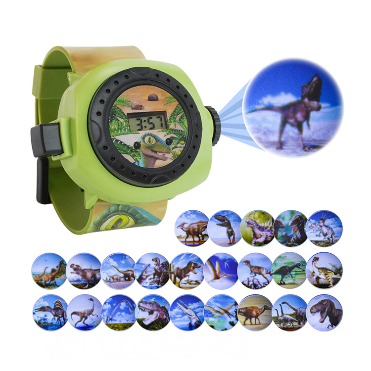 恐龍幻燈片投影電子手錶(24張恐龍幻燈片/附電池)(278926)