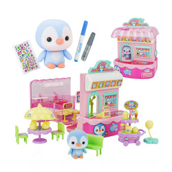 萌萌小企鵝冰淇淋店(附企鵝公仔+可水洗畫筆)(557)