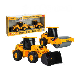 1:32 聲光摩輪推土機+壓路機(燈光音效/音樂/說故事)(5921)