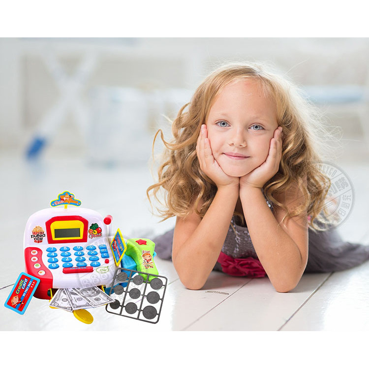 仿真聲光超市收銀機辦家家酒(有計算機功能)(ST1018A)