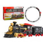 3節式圓形軌道電動蒸汽火車(大台)(復古仿真火車頭會噴煙)(5917) (無法超商取貨)