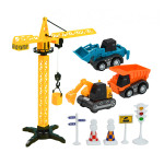6018合金工程車組(塔式起重機工地場景組)(隨機款)