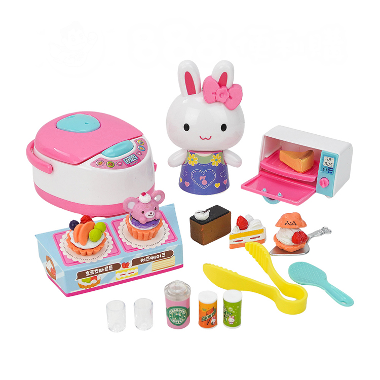 粉紅兔我的電子鍋美食烘培家家酒(附大公仔)(授權37026)