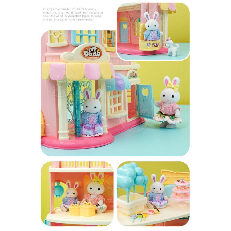 夢想兔子我的冰淇淋甜點超市場景家家酒組(2兔子公仔)(6683) (無法超商取貨)