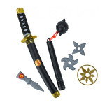 日版忍者短武士刀組(編織帶握把刀+流星錘+飛標)(ST) (無法超商取貨)