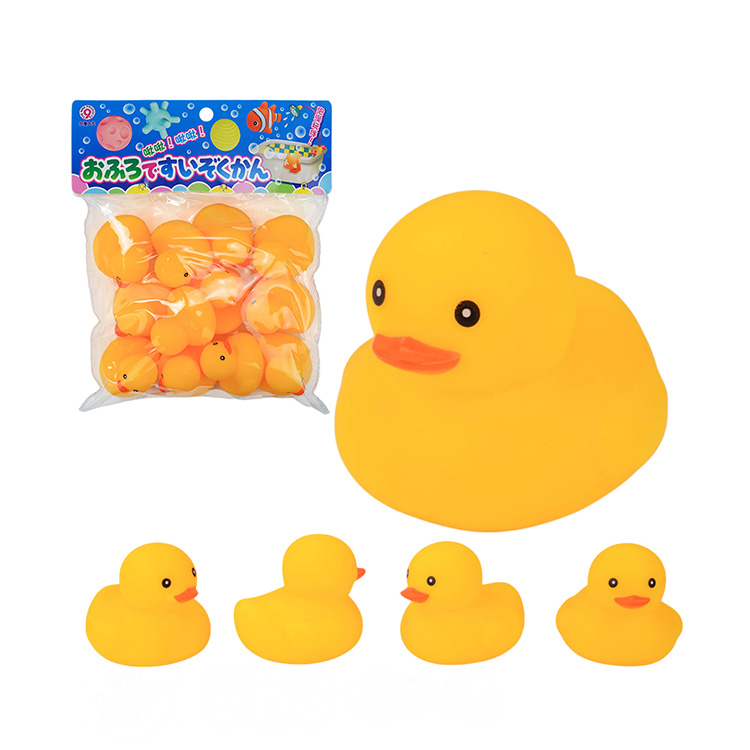 12入黃色小鴨洗澡玩具啾啾(安全漆ST607)