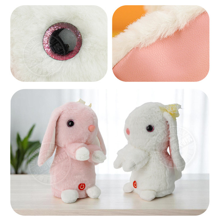 605智能絨毛竉物跳舞兔(柔軟毛絨/錄音學說話/跳舞模式/唱歌模式)