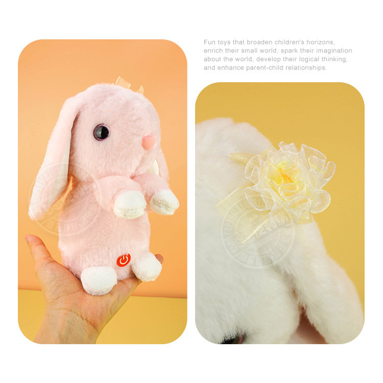 605智能絨毛竉物跳舞兔(柔軟毛絨/錄音學說話/跳舞模式/唱歌模式)