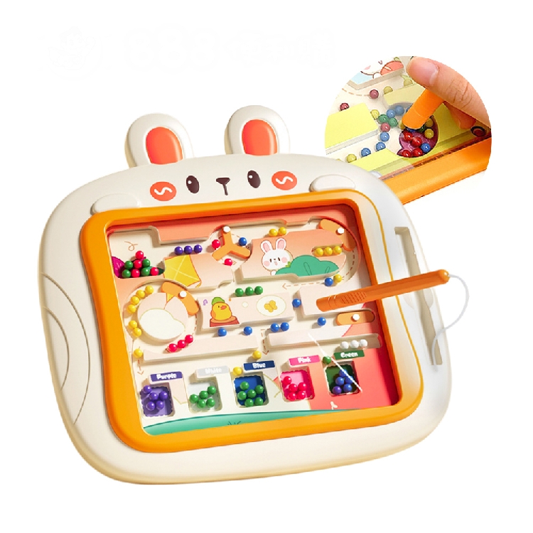 小兔子造型磁力棒走珠迷宮遊戲(手眼協調/耐心訓練)(703)