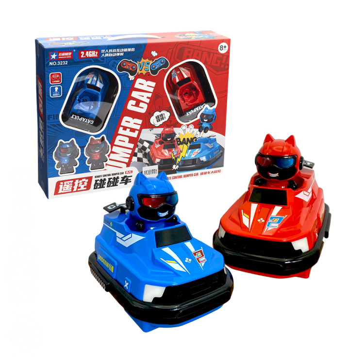 雙人對戰遙控碰碰車(人偶會彈跳/2.4G無線/附2組充電電池)(3232) (無法超商取貨)