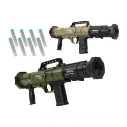 雙火箭筒造型兒童安全軟彈槍(好上膛/射程遠/2入火箭筒)(2066)