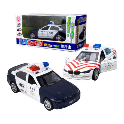 1:32 聲光迴力台灣警車系列(合金盒裝版)(授權)(ST9662-3A)