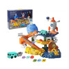 太空火箭大探險場景組(電動軌道車運行+挖礦旋轉爬升)(附6台軌道車+音樂+旋轉太空梭)(7022) (無法超商取貨)