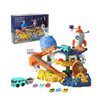 太空火箭大探險場景組(電動軌道車運行+挖礦旋轉爬升)(附6台軌道車+音樂+旋轉太空梭)(7022) (無法超商取貨)