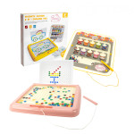 雙面磁力棒馬賽克拼圖+走珠迷宮(數學/顏色/耐心/密閉棋盤好收納/老人小孩手眼協調)