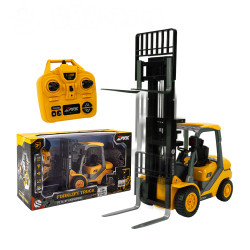 1:18 遙控堆高機/叉車(遥控堆高上下/USB充電池/9通遙控/仿真音效燈光)(6821)