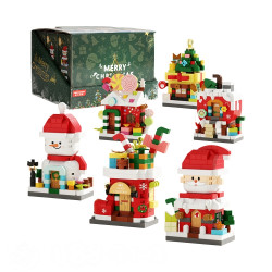 聖誕快樂主題場景小積木(全6種主題可收集)(平均約220PCS不等)(S40)(6入裝)