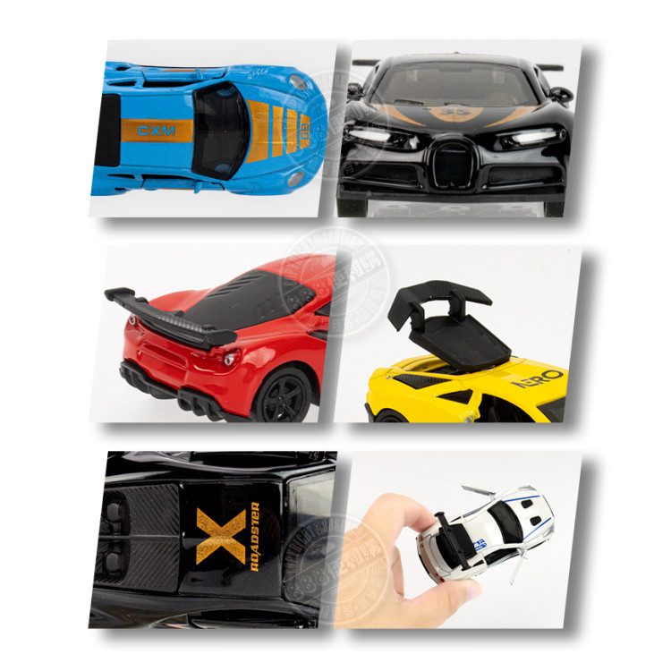 1:64 三開門仿真合金車模型(646)(8入裝)