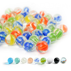 玻璃彈珠復古懷舊童玩(50粒裝)(多款)