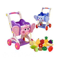 大象造型趣味水果購物車(附水果切切樂)(家家酒)(K112) (無法超商取貨)