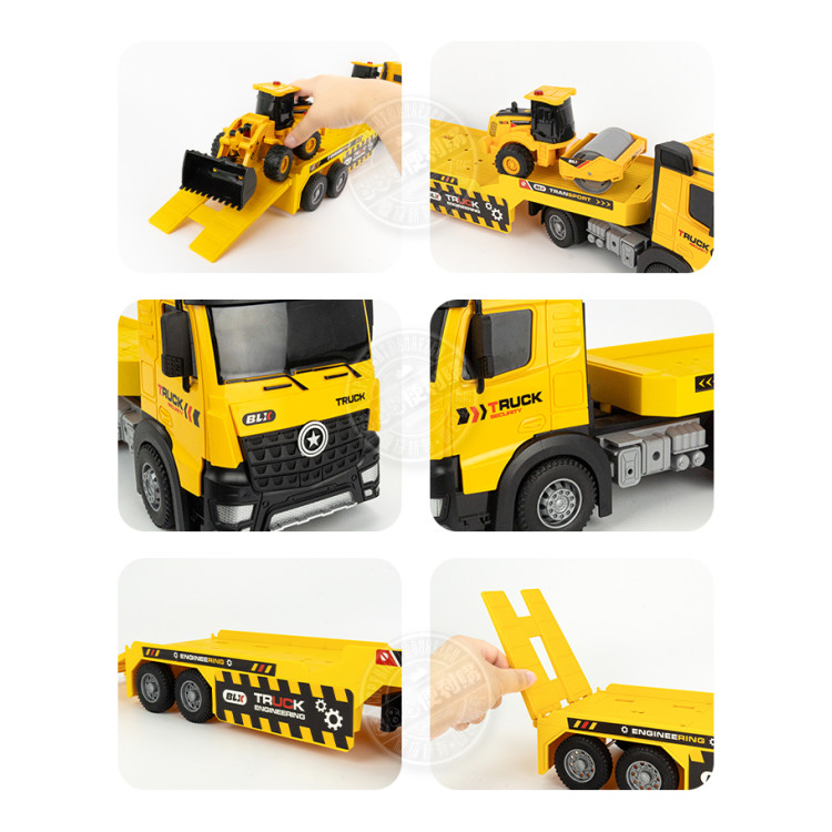 1:24 3入IC音樂說故事慣性拖板車+推土機+壓路機(5932) (無法超商取貨)