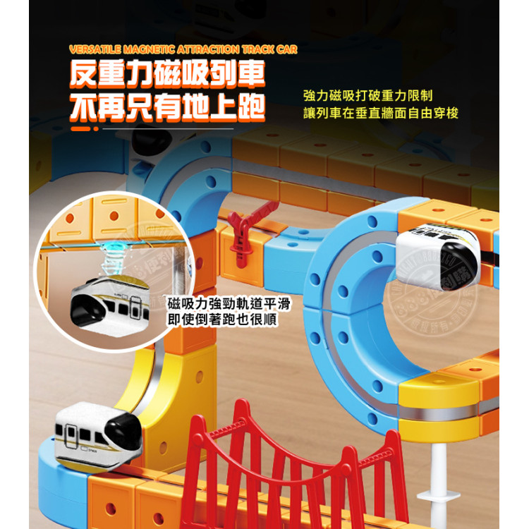 磁吸式積木軌道小火車(USB充電/新式磁吸軌道/積木式自由拼接/159PCS)(1132B) (無法超商取貨)