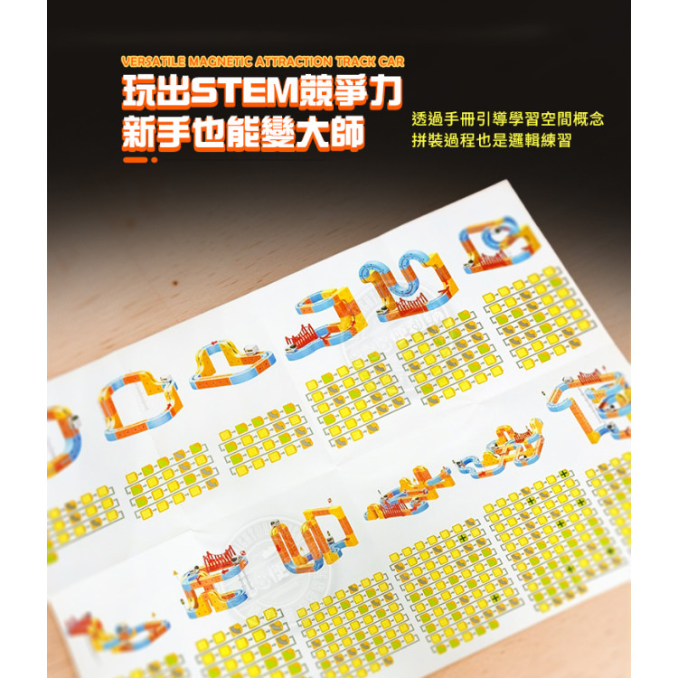 磁吸式積木軌道小火車(USB充電/新式磁吸軌道/積木式自由拼接/159PCS)(1132B) (無法超商取貨)