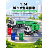 1:24 城市大型環保拖板車+垃圾車(IC音樂說故事/慣性摩輪/橡膠輪/門可開)(59462) (無法超商取貨)